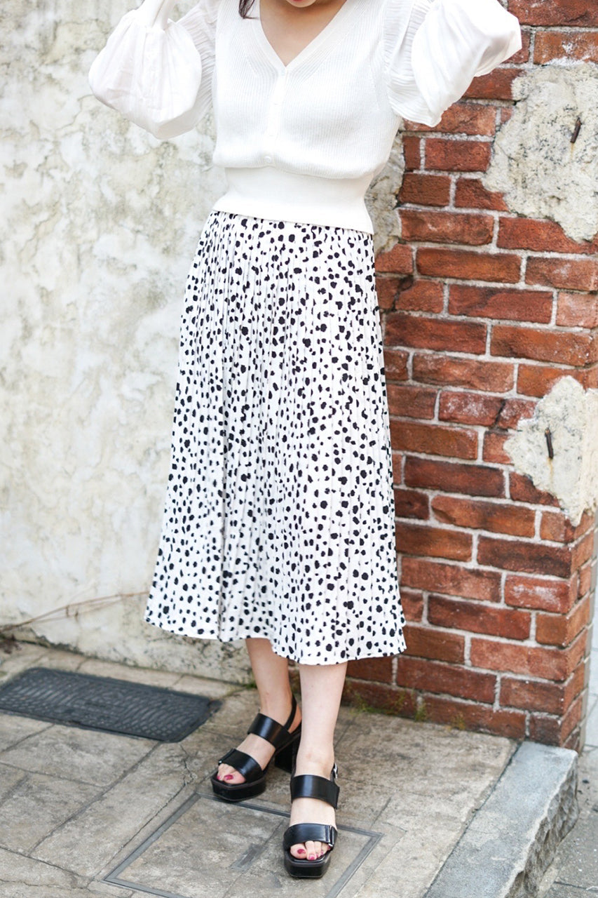 レオパード柄プリーツスカート（Leopard pattern pleated skirt）