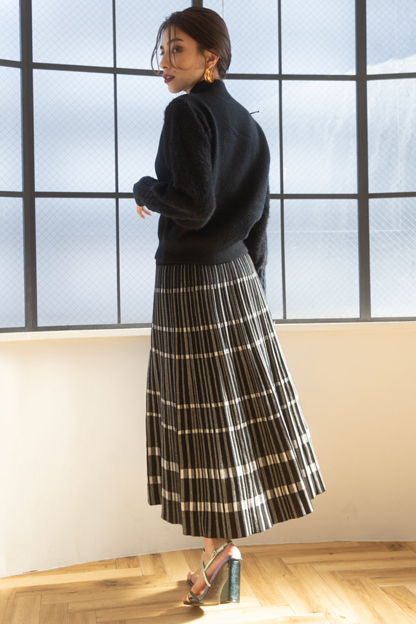 ニットプリーツ風ロングスカート（Knit pleats style long skirt