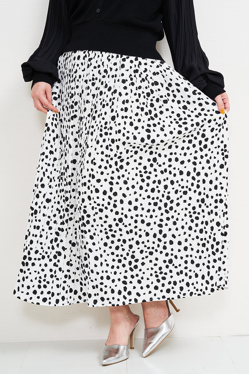 レオパード柄プリーツスカート（Leopard pattern pleated skirt）